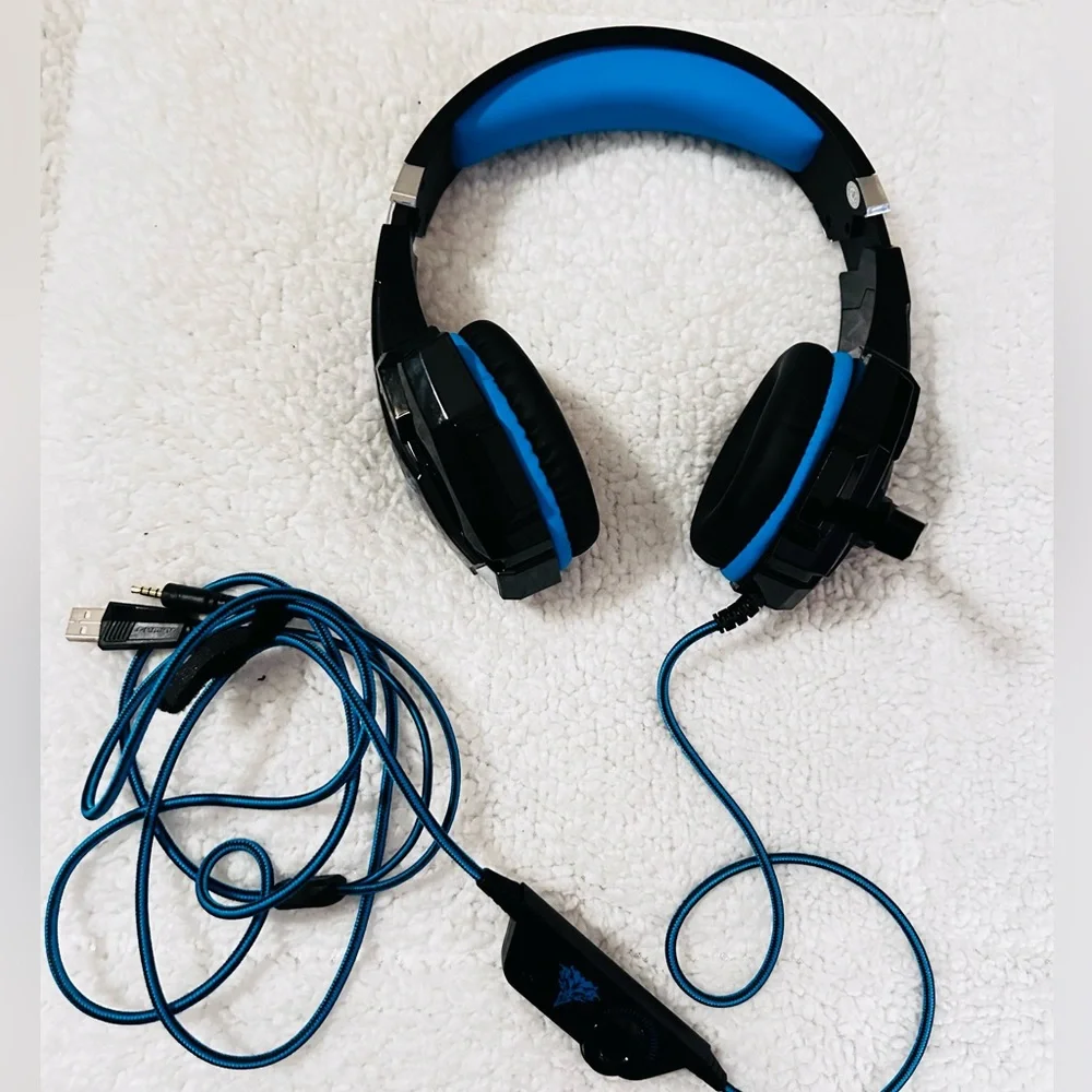 Bengoo Black and Blue Gaming Headset